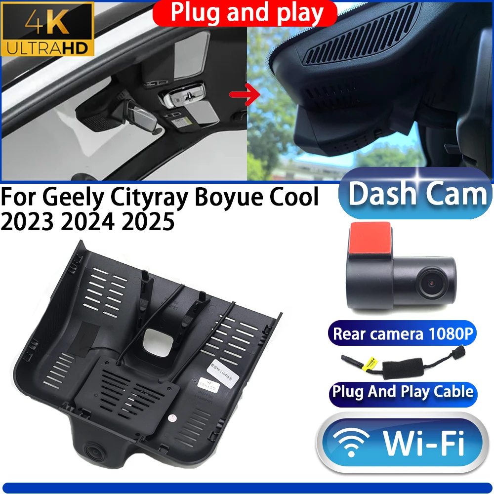 HighCity For Geely Cityray Boyue Cool 2023 2024 2025 Dash Cam Camera DVR 4K UHD Night Vision Wifl Plug And Play Video Recorder
HighCity For Geely Cityray Boyue Cool 2023 2024 2025 Dash Cam Camera DVR 4K UHD Night Vision Wifl Plug And Play Video Recorder