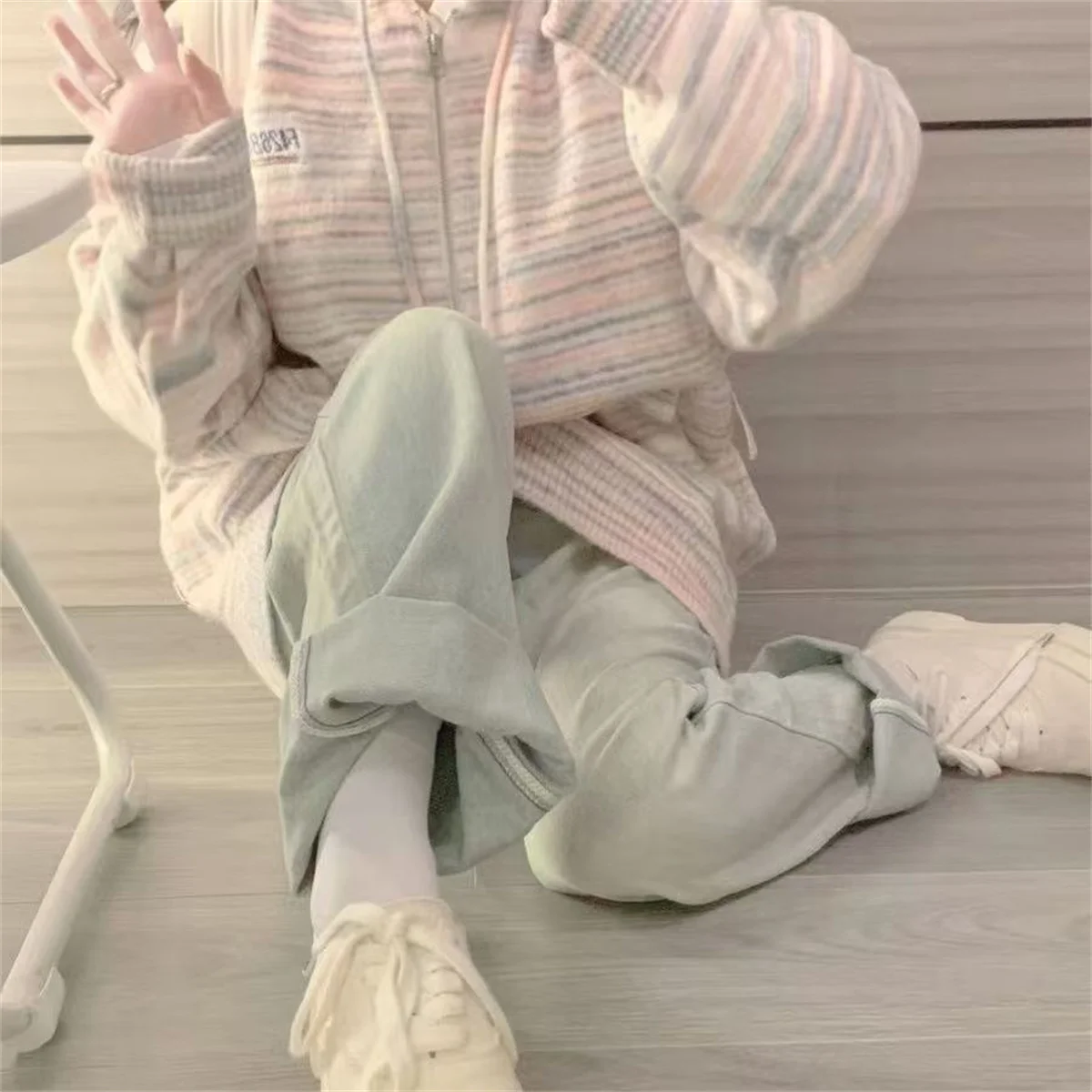 Beautiful And Unique Stripes Zipper Hooded Coat Spring And Autumn Dressing Up Collection Casual Fashion Trends Versatile
Beautiful And Unique Stripes Zipper Hooded Coat Spring And Autumn Dressing Up Collection Casual Fashion Trends Versatile