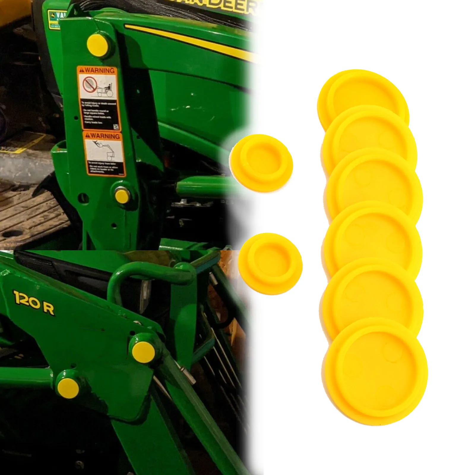 8pcs Tractor Fairing Body Bolts Cap Cover For John Deere 1023E 1025R 2025R Tractor 120 Loader Zerk Grease Cap Decor Accessories
8pcs Tractor Fairing Body Bolts Cap Cover For John Deere 1023E 1025R 2025R Tractor 120 Loader Zerk Grease Cap Decor Accessories
