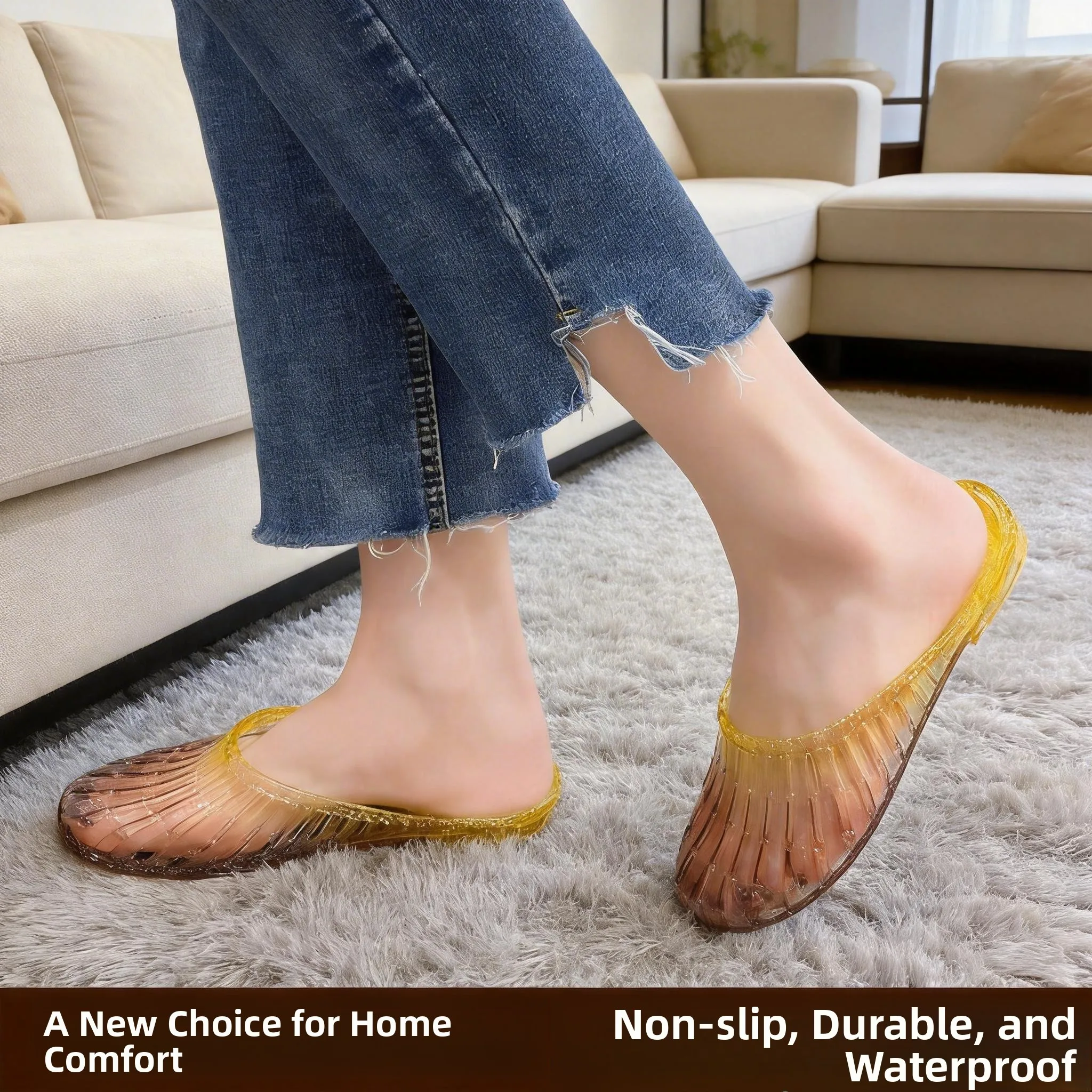 Женские летние нескользящие тапочки для ванной из кристаллического пластика, без запаха, для пляжа и дома, в ретро-стиле
Женские летние нескользящие тапочки для ванной из кристаллического пластика, без запаха, для пляжа и дома, в ретро-стиле