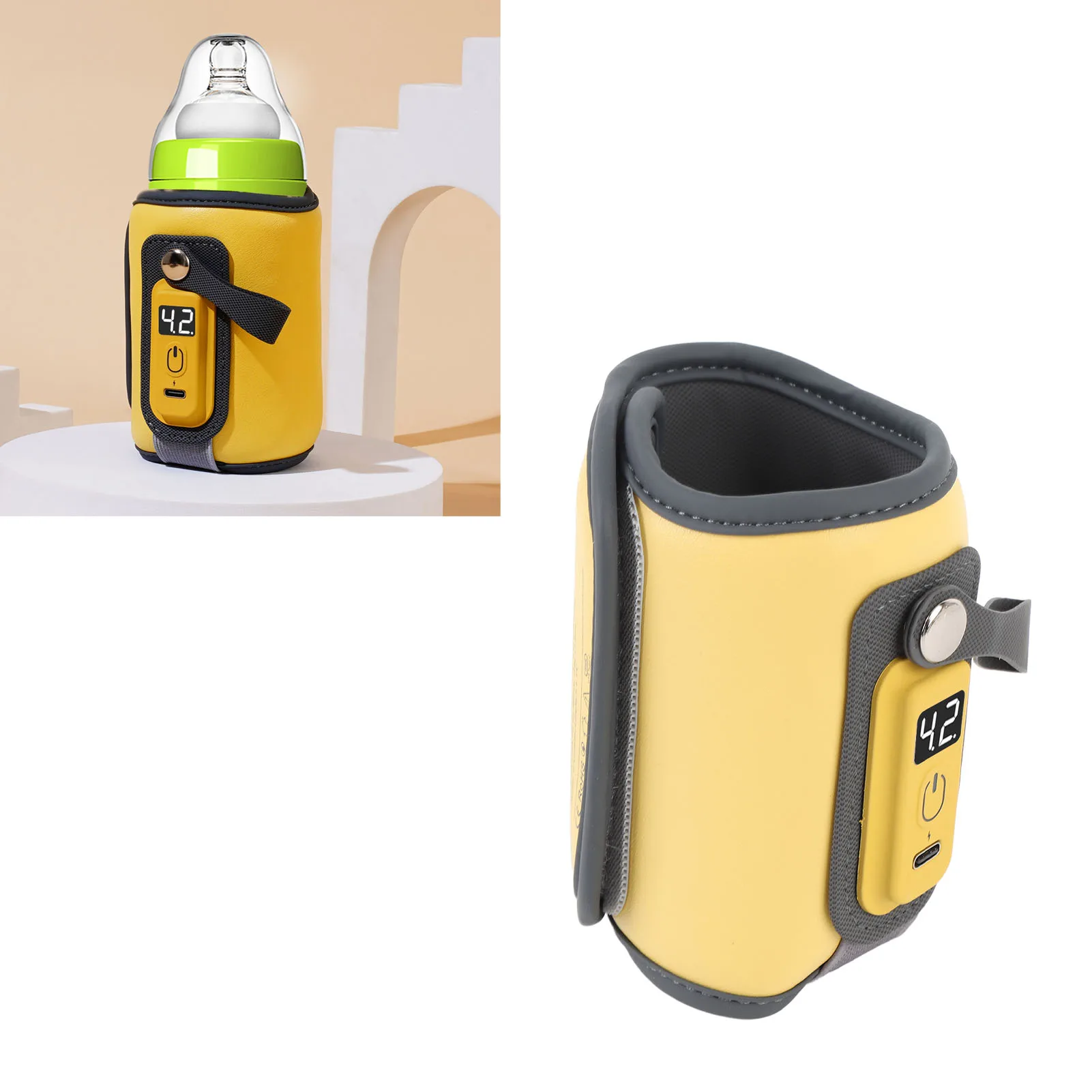 Baby Milk Warmer 5 Adjustable Temperature Settings LCD Dislay Portable Fast Heating Baby Bottle Warmer for Travel
Baby Milk Warmer 5 Adjustable Temperature Settings LCD Dislay Portable Fast Heating Baby Bottle Warmer for Travel