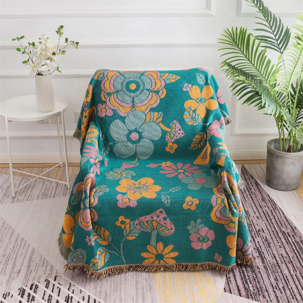 Boho Plant Flowers Cotton Thread Knitted Blanket with Tassel Blanket Sofa Chair Bohemian Woven Blanket for Bed Couch Camping Mat
Boho Plant Flowers Cotton Thread Knitted Blanket with Tassel Blanket Sofa Chair Bohemian Woven Blanket for Bed Couch Camping Mat
