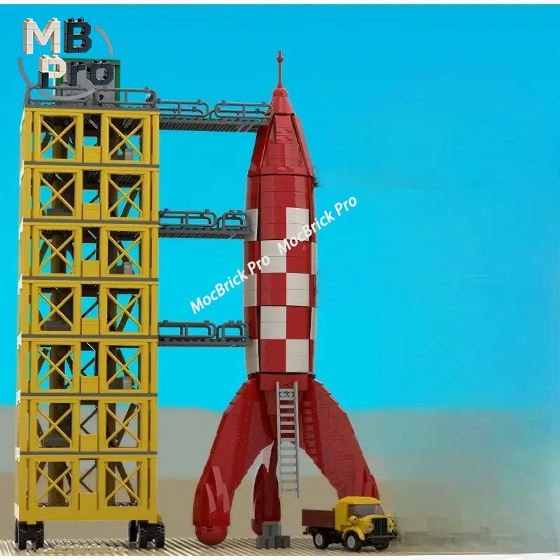 Tintin Style Launch Tower MOC Bricks Space Rocket Model Assembly Building Blocks Kit Adult Display Gift
Tintin Style Launch Tower MOC Bricks Space Rocket Model Assembly Building Blocks Kit Adult Display Gift