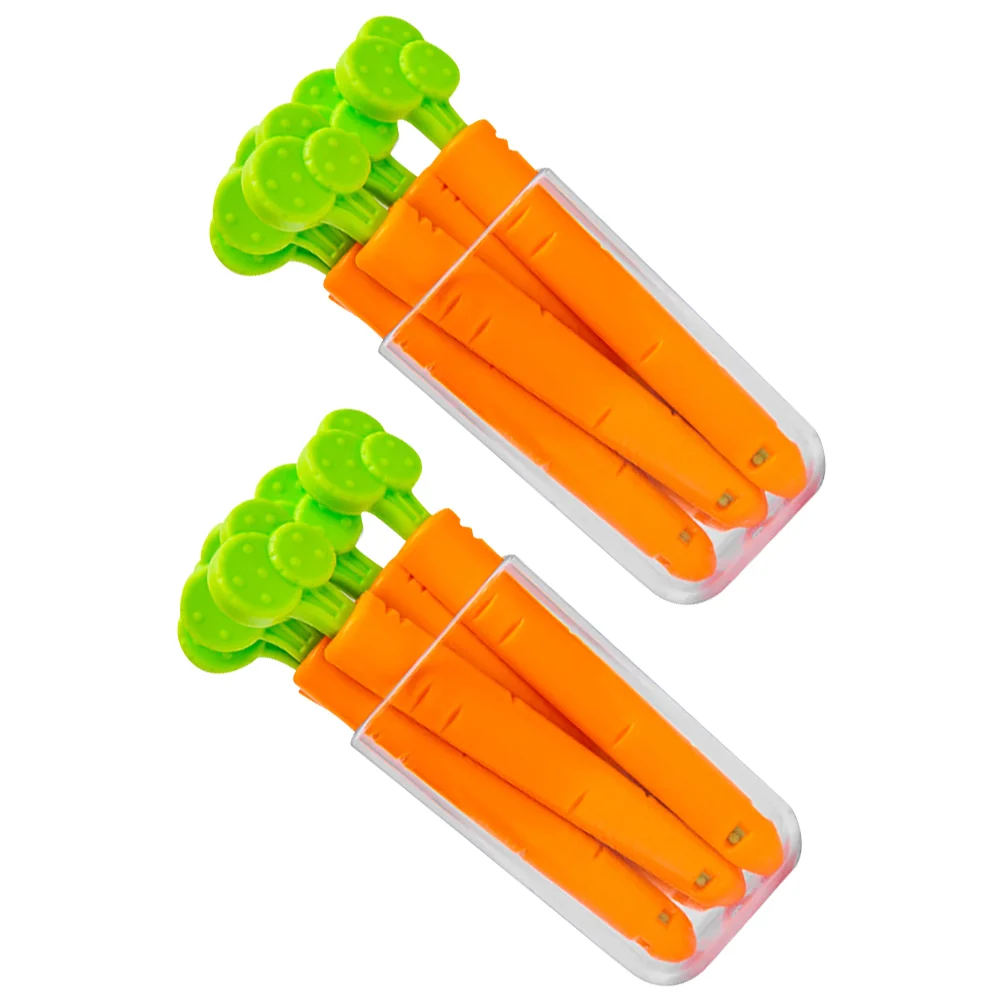 2 Sets Snack Storage Clips Sealing Machine Cartoon Carrot Refrigerator Sticker Food Grade Material Accessories
2 Sets Snack Storage Clips Sealing Machine Cartoon Carrot Refrigerator Sticker Food Grade Material Accessories
