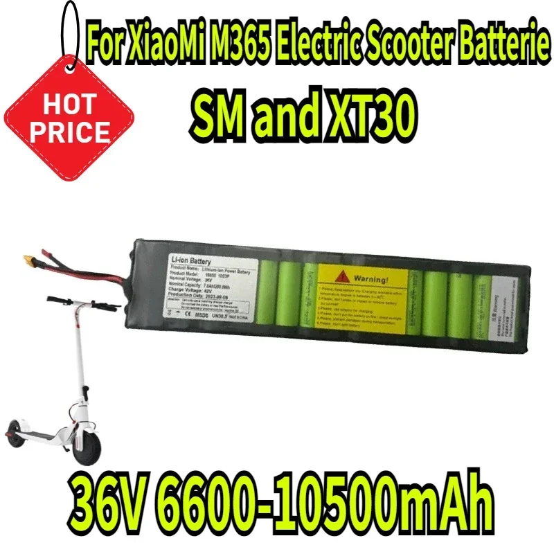 36V10500mAh Li-ion Rechargeable Battery SM and XT30 Connectors Built-in BMS Protection For XiaoMi M365 Electric Scooter Batterie
36V10500mAh Li-ion Rechargeable Battery SM and XT30 Connectors Built-in BMS Protection For XiaoMi M365 Electric Scooter Batterie