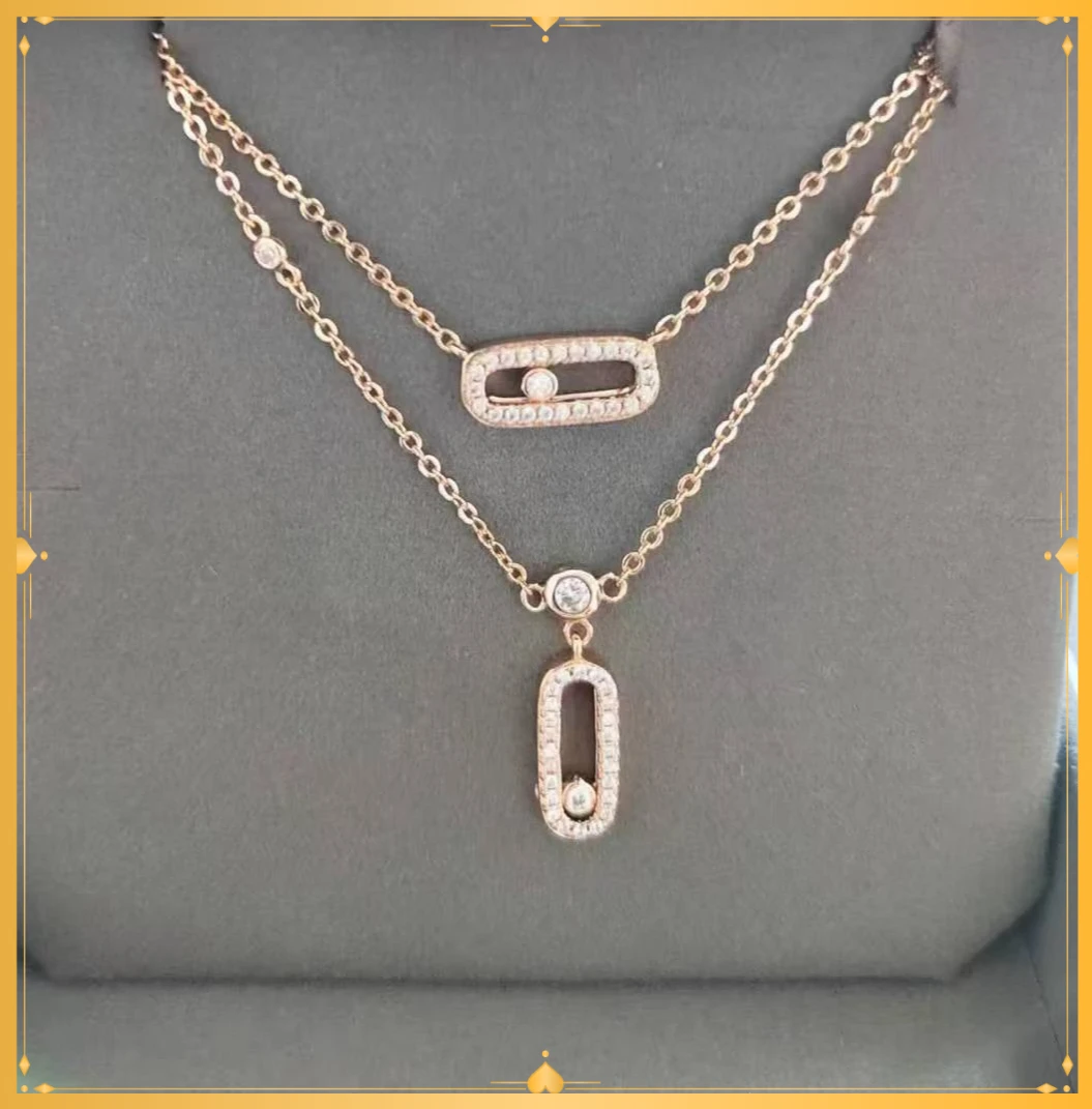 Designer Jewelry Fashion Classic Rectangular Double-layer Necklace with Niche Design High-end Layered for Women for Gift
Designer Jewelry Fashion Classic Rectangular Double-layer Necklace with Niche Design High-end Layered for Women for Gift