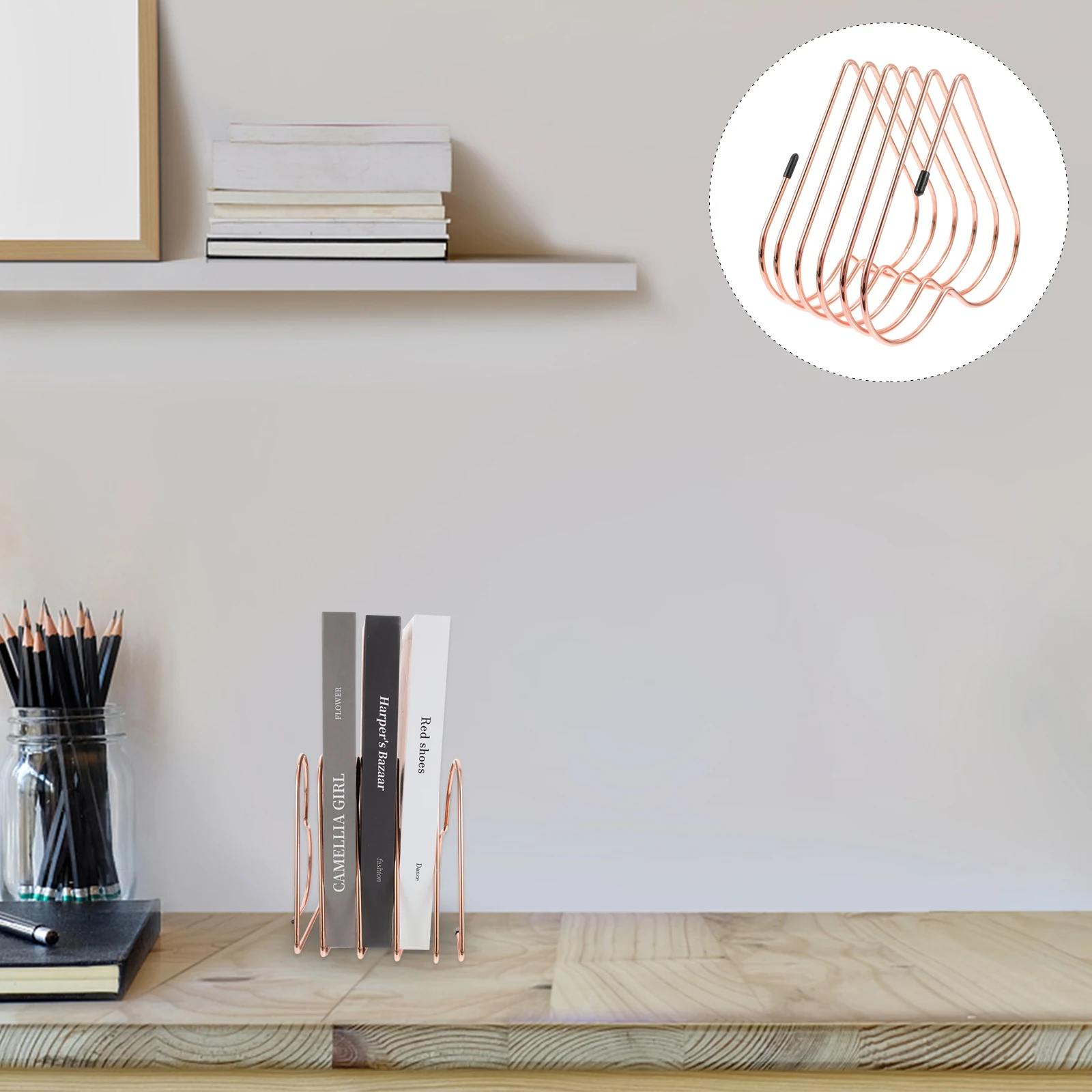 Iron Bookend Heart Shaped Book Rack Creative Book ganizer Office Decorative Locker Retractable St for Books Space Saving
Iron Bookend Heart Shaped Book Rack Creative Book ganizer Office Decorative Locker Retractable St for Books Space Saving