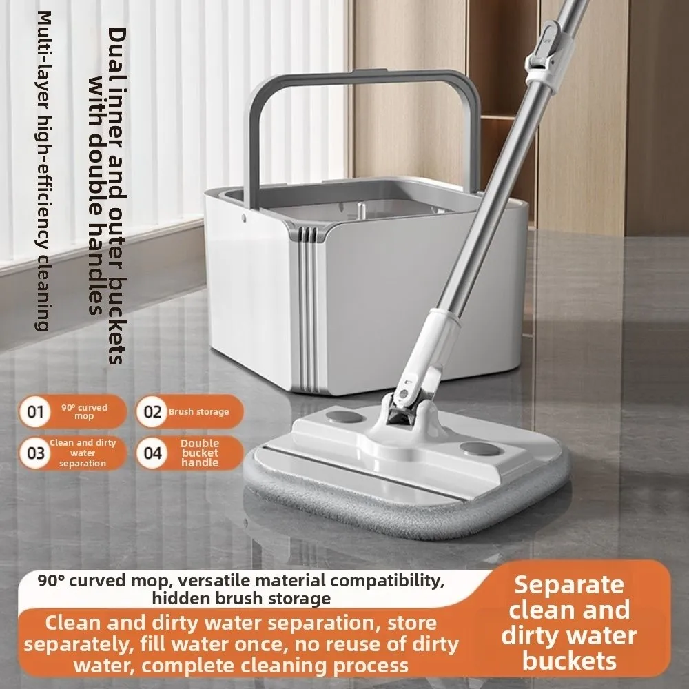Hands-Free Rotary Mop and Bucket Set Sewage Separation Detachable Self-Wringing Mop Double Bucket Extended Handle
Hands-Free Rotary Mop and Bucket Set Sewage Separation Detachable Self-Wringing Mop Double Bucket Extended Handle
