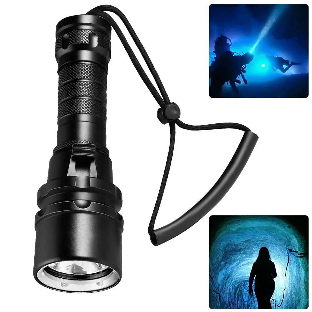 L2 LED Diving Flashlight 1600 Lumens Waterproof IPX8 for Underwater Depths up to 50M Shockproof Design Wrist Strap
L2 LED Diving Flashlight 1600 Lumens Waterproof IPX8 for Underwater Depths up to 50M Shockproof Design Wrist Strap