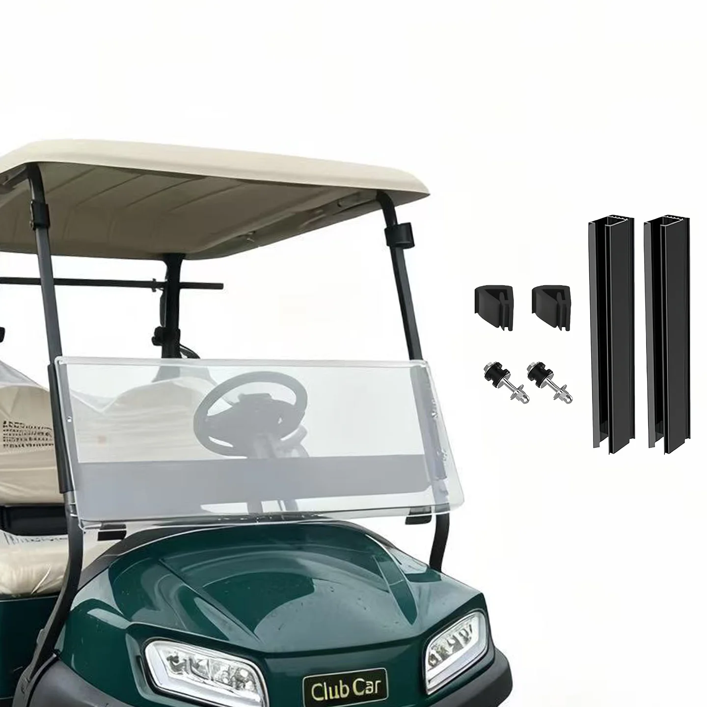 Folding Front Windshield for Club Car Tempo Golf Cart Split Clear Design
Folding Front Windshield for Club Car Tempo Golf Cart Split Clear Design