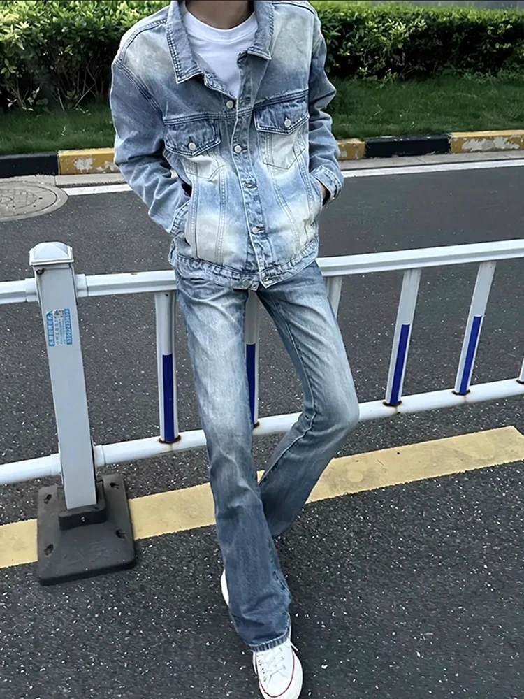 Retro American Blue Denim Set Men's Slim Fit Micro Flare Jeans ort Wide Work Jaet Cleanfit Faionable Youth Autumn Long ...
Retro American Blue Denim Set Men's Slim Fit Micro Flare Jeans ort Wide Work Jaet Cleanfit Faionable Youth Autumn Long ...