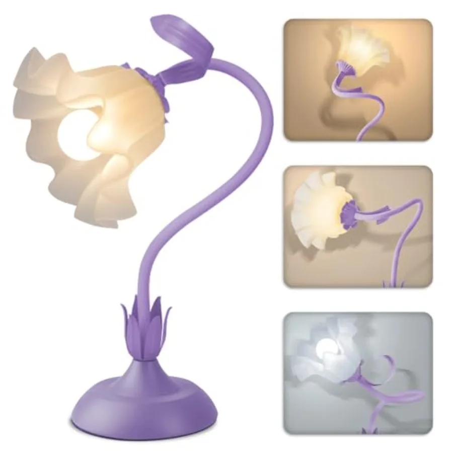 Women Bedside Table Lamps for Bedroom, Cute Flower Desk Lamp with Adjustable Flexible Gooseneck, 3 Color Temperatures Nightstan
Women Bedside Table Lamps for Bedroom, Cute Flower Desk Lamp with Adjustable Flexible Gooseneck, 3 Color Temperatures Nightstan