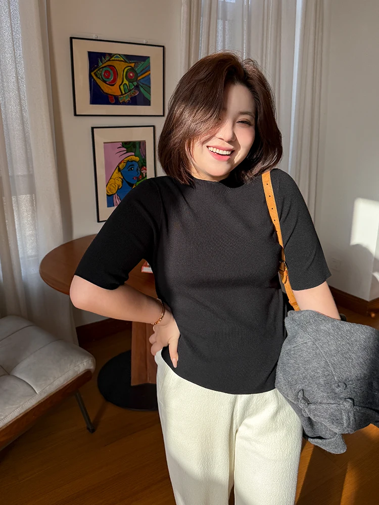 Ele Ba ажурный вязаный свитер Five Sve, деревянный идеальный женский свитер больших размеров, модный полувысокий воротник, собранная основа irt
Ele Ba ажурный вязаный свитер Five Sve, деревянный идеальный женский свитер больших размеров, модный полувысокий воротник, собранная основа irt