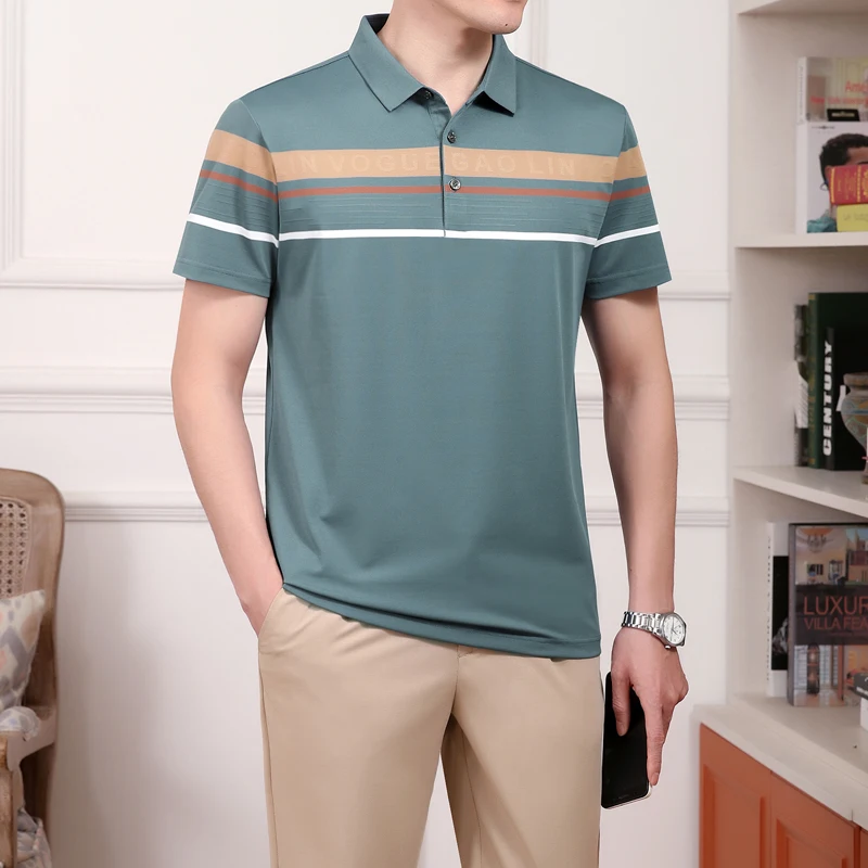 Повседневная мужская летняя футболка с коротким рукавом, тонкая, в полоску, свободного кроя, с отложным воротником, в стиле Dad Clothes
Повседневная мужская летняя футболка с коротким рукавом, тонкая, в полоску, свободного кроя, с отложным воротником, в стиле Dad Clothes