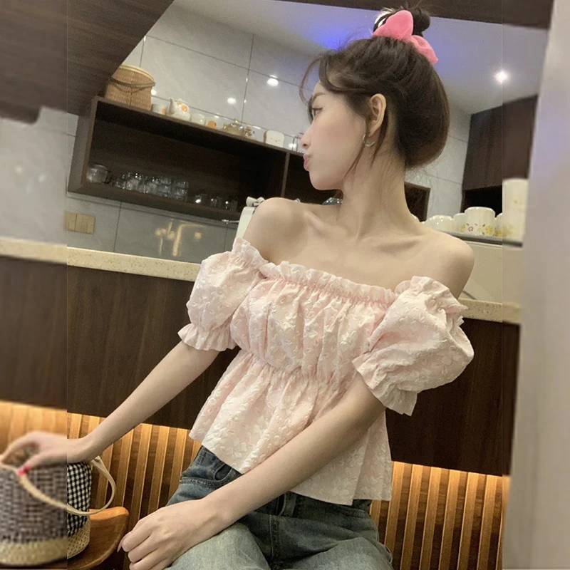 Square Collar Ruffled Puff Sleeve Shirt Women's Summer Stylish Short Jacquard Top
Square Collar Ruffled Puff Sleeve Shirt Women's Summer Stylish Short Jacquard Top