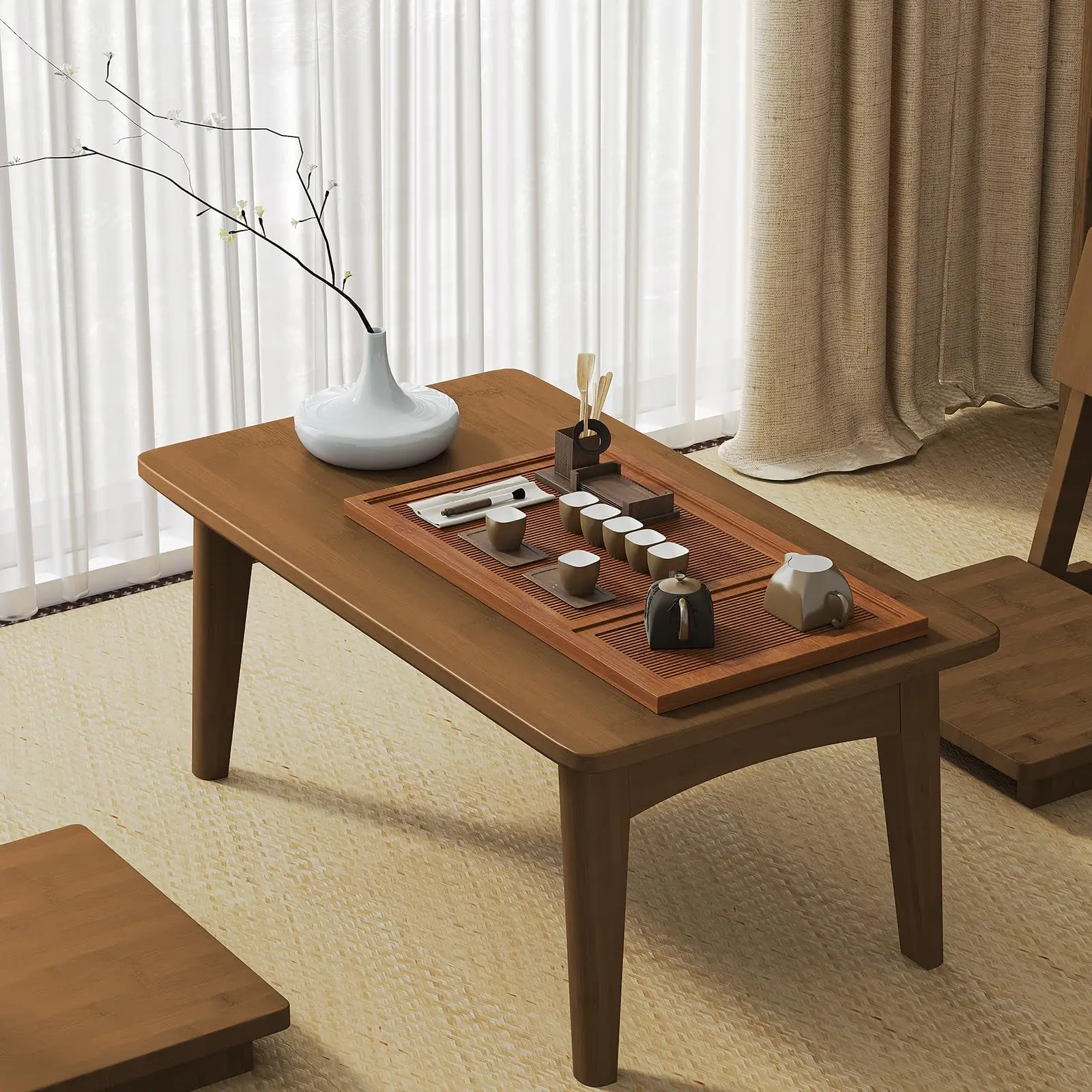 Bamboo And Wood Folding Floor Table For Tea Meditation Dining Compact Low Table 23.6 Inch
Bamboo And Wood Folding Floor Table For Tea Meditation Dining Compact Low Table 23.6 Inch