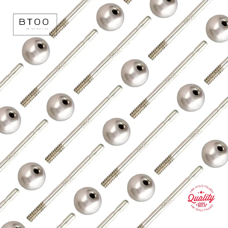 Threaded Ball Earring 925 Sterling Silver Earring Wholesale Bulk Ear Post Ear Stud DIY Hypoallergenic Jewelry Accessory
Threaded Ball Earring 925 Sterling Silver Earring Wholesale Bulk Ear Post Ear Stud DIY Hypoallergenic Jewelry Accessory