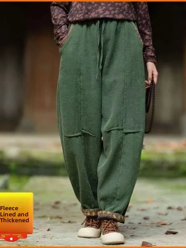 Утепленные хлопковые льняные брюки для женщин, повседневные, с узором Тай-чи, осенне-зимние, новинка, теплые, комфортные, длинные, свободного кроя
Утепленные хлопковые льняные брюки для женщин, повседневные, с узором Тай-чи, осенне-зимние, новинка, теплые, комфортные, длинные, свободного кроя