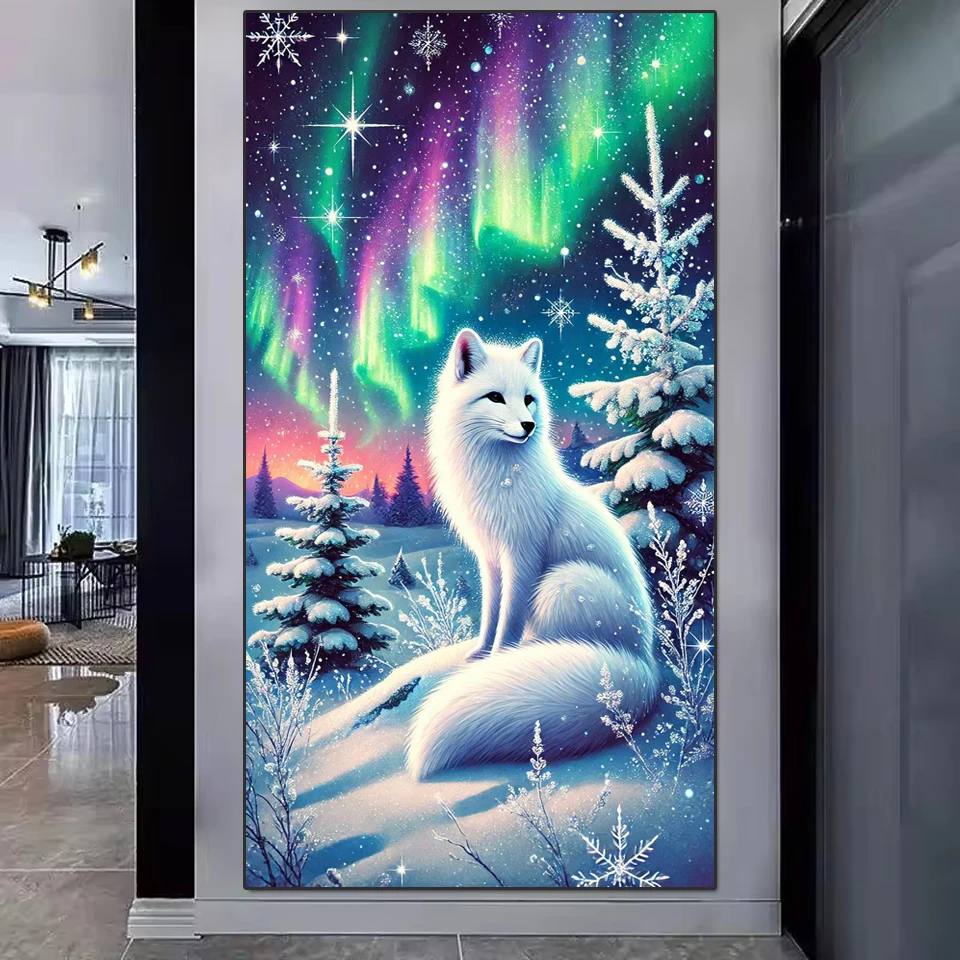 Animal Diamond Painting Arctic Fox Aurora Snow Landscape 5D DIY Full Square round Mosaic Home Decorative Rhinestone Artwork
Animal Diamond Painting Arctic Fox Aurora Snow Landscape 5D DIY Full Square round Mosaic Home Decorative Rhinestone Artwork