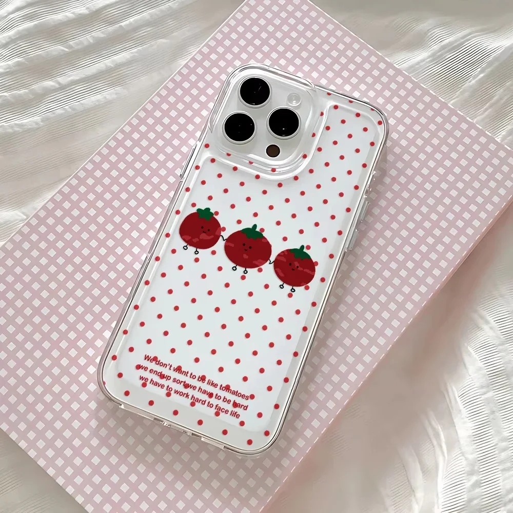 Minority Korean Cute Tomato Clear Art Design Phone Case For iPhone 17 AIR 16 15 14 13 12 11 PRO 7 8 PLUS Dustproof Soft Cover
Minority Korean Cute Tomato Clear Art Design Phone Case For iPhone 17 AIR 16 15 14 13 12 11 PRO 7 8 PLUS Dustproof Soft Cover