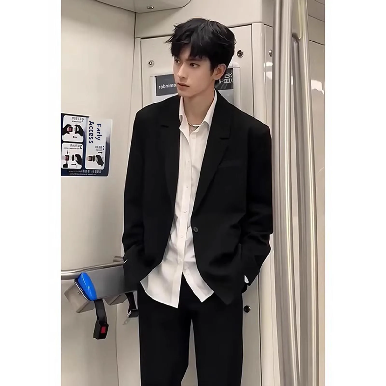 Cleanfit Casual Bla Suit Jaet for Men Sli K-Sle Spring Autumn High End Small Suit Busin Casual Seven Sve
Cleanfit Casual Bla Suit Jaet for Men Sli K-Sle Spring Autumn High End Small Suit Busin Casual Seven Sve