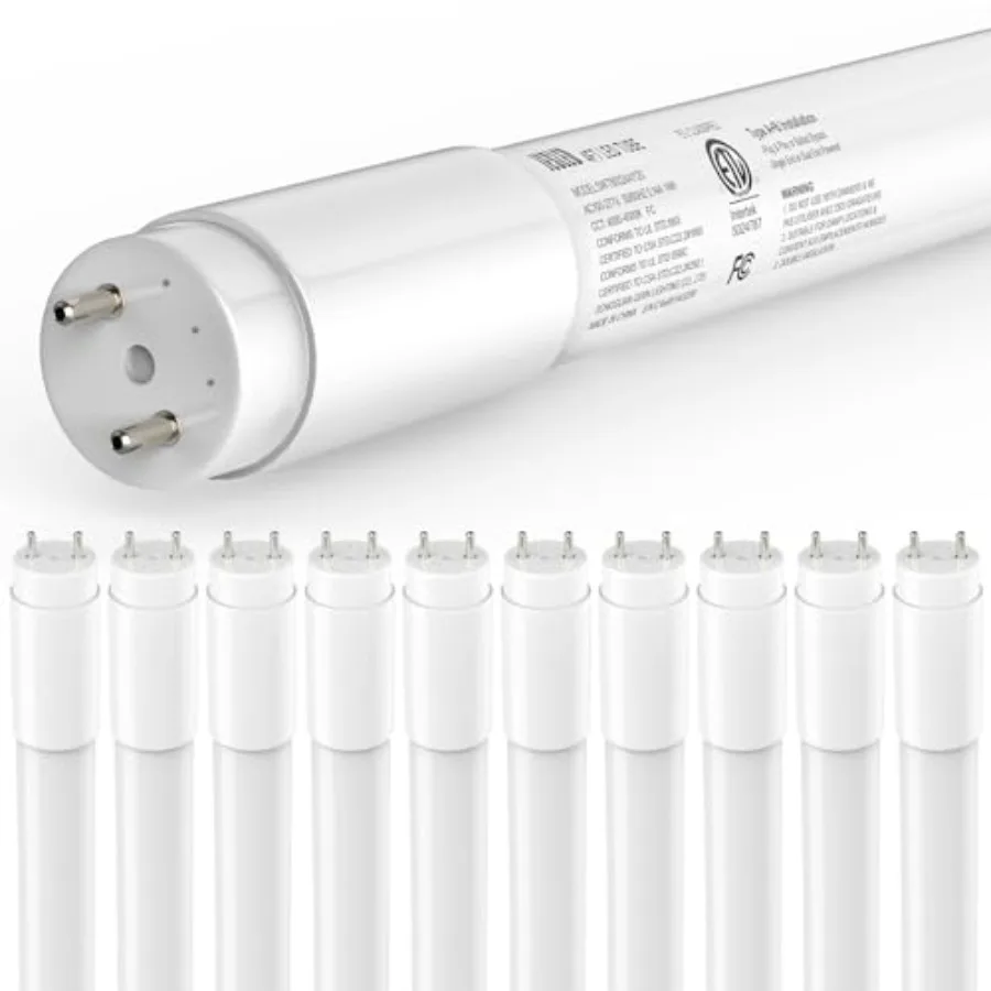 10Pack T8 LED Bulbs 4 Foot 4FT Fluorescent Replacement Type A+B 14W 2450LM 4000K Neutral White Plug and Play or Ballast Bypass
10Pack T8 LED Bulbs 4 Foot 4FT Fluorescent Replacement Type A+B 14W 2450LM 4000K Neutral White Plug and Play or Ballast Bypass