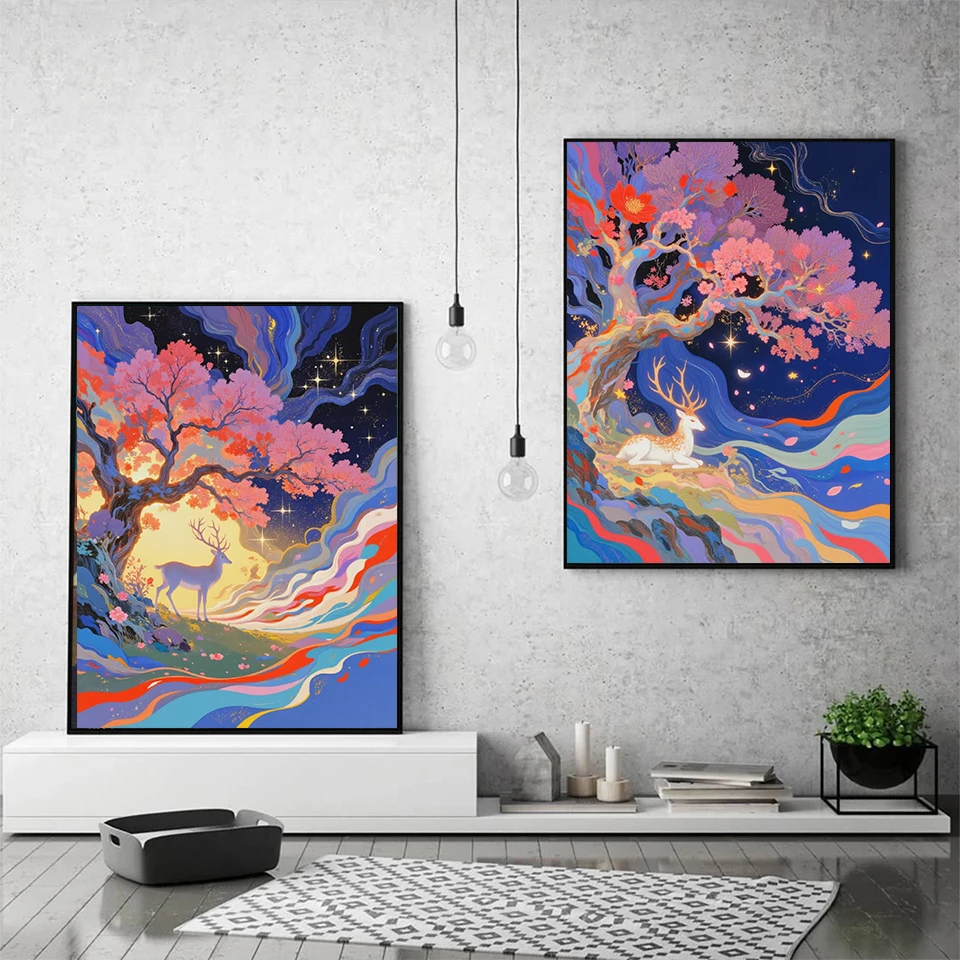 DIY Diamond Painting Cross Stitch Kit Beautiful Deer and Flowers Full Drills Diamond Mosaic New Collection Home Decor Gift
DIY Diamond Painting Cross Stitch Kit Beautiful Deer and Flowers Full Drills Diamond Mosaic New Collection Home Decor Gift