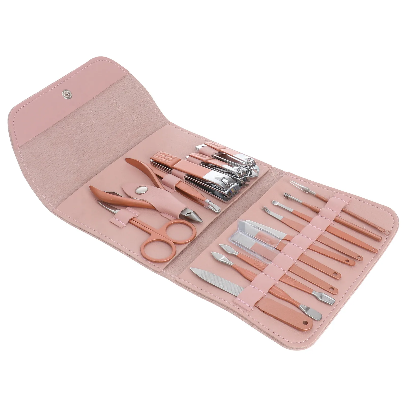 16pcs Manicure Tool Set Stainless Steel Nail Cutter Kit Rose Gold Multi-Functional Trimmer Pedicure File Eyebrow Clipper Acne
16pcs Manicure Tool Set Stainless Steel Nail Cutter Kit Rose Gold Multi-Functional Trimmer Pedicure File Eyebrow Clipper Acne