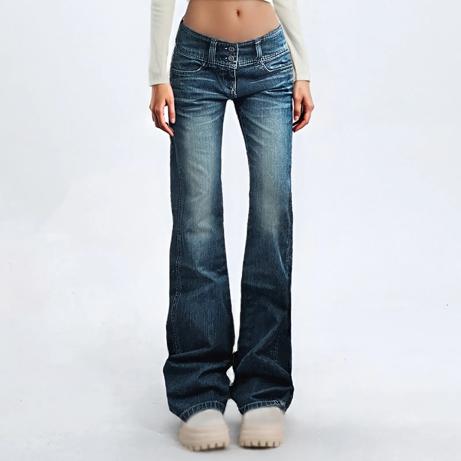 American Style Women’s Vintage High Waist Button Fly Jeans Slim Fit Straight Leg Versatile Casual Wide Leg Pants" Jean for Women
American Style Women’s Vintage High Waist Button Fly Jeans Slim Fit Straight Leg Versatile Casual Wide Leg Pants" Jean for Women