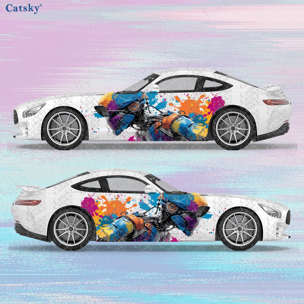 2pcs Colored graffiti robot splashing sticker, suitable for cars and trucks, durable, fade-resistant, easy to install and remove
2pcs Colored graffiti robot splashing sticker, suitable for cars and trucks, durable, fade-resistant, easy to install and remove