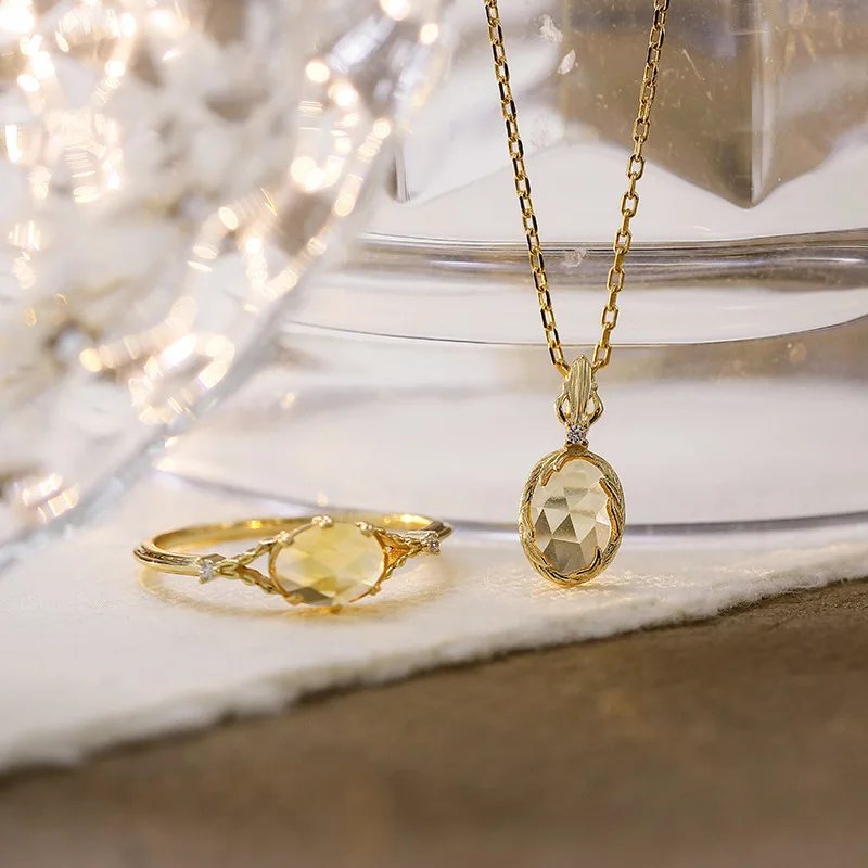 100% Natural Citrine Necklace Rings for Women S925 Silver 14K Gold Plated Yellow Gemstone Fine Jewelry Vintage Party Accessories
100% Natural Citrine Necklace Rings for Women S925 Silver 14K Gold Plated Yellow Gemstone Fine Jewelry Vintage Party Accessories