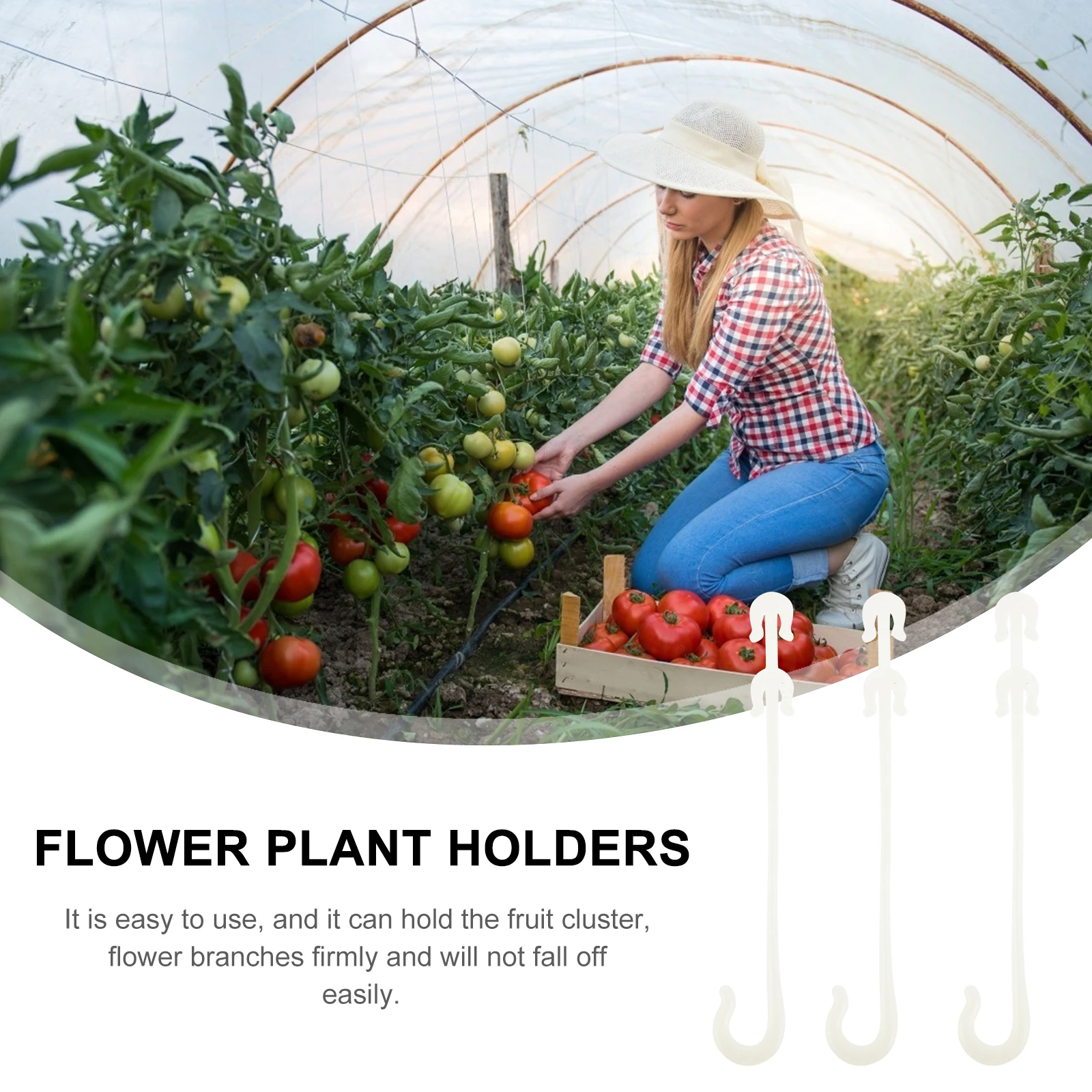 150 Pcs Plant Support Hooks for Indoor Plants Fruit Cluster Gardening Accessories Plastic Safe Long Term Use Flower Pot Hangers
150 Pcs Plant Support Hooks for Indoor Plants Fruit Cluster Gardening Accessories Plastic Safe Long Term Use Flower Pot Hangers