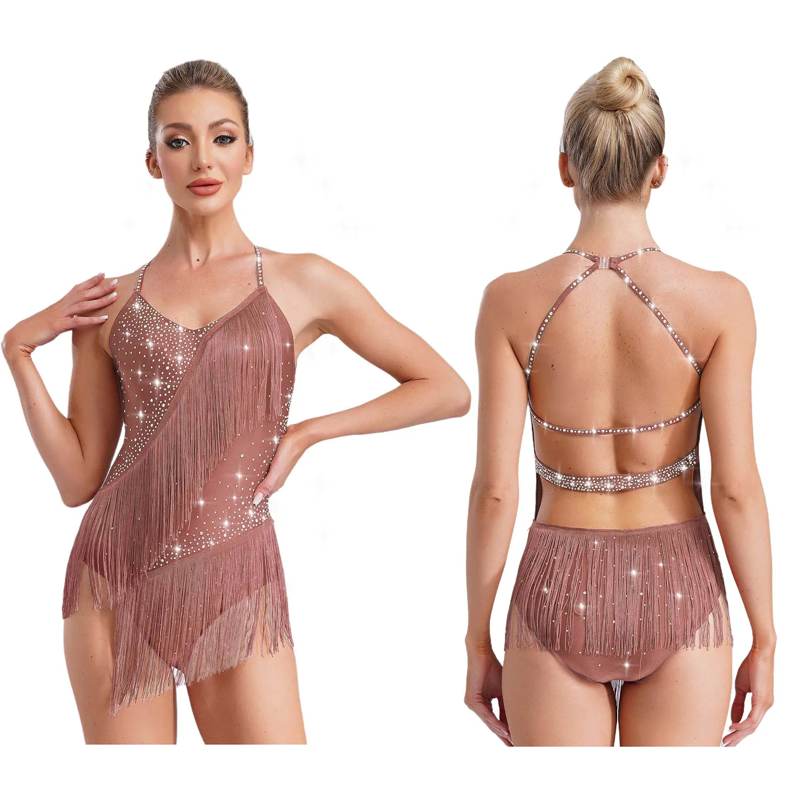 Lyrical Latin Dancer Dance Leotard Women Lady Sequins Tassel Cross Back Elegant Bodysuit for Latin Stage Performance Costumes
Lyrical Latin Dancer Dance Leotard Women Lady Sequins Tassel Cross Back Elegant Bodysuit for Latin Stage Performance Costumes