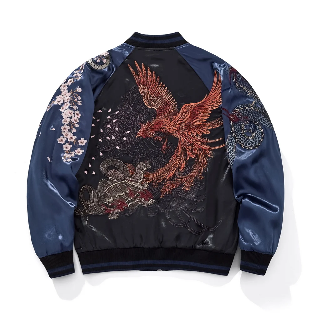 Men's Japanese Souvenir Jacket 2025 Phoenix Embroidery Bomber Coat Streetwear Vintage Sukajan Baseball Jacket Urban Fashion
Men's Japanese Souvenir Jacket 2025 Phoenix Embroidery Bomber Coat Streetwear Vintage Sukajan Baseball Jacket Urban Fashion