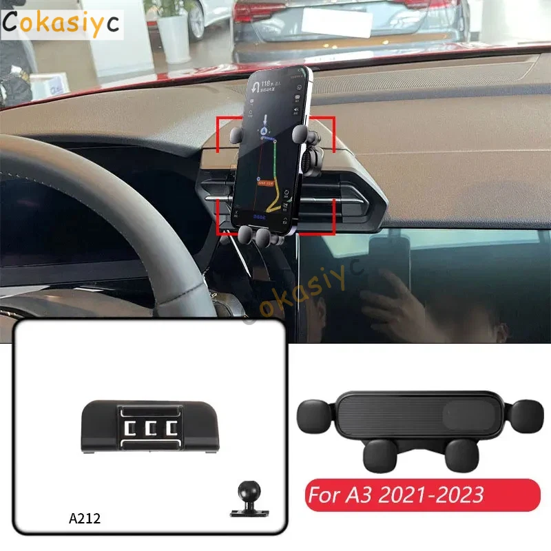 For Audi A3 8Y 2021-2023 Car Mobile Phone Holder Adjustable Air Vent Gravity Navigation Bracket Horizontally Accessories
For Audi A3 8Y 2021-2023 Car Mobile Phone Holder Adjustable Air Vent Gravity Navigation Bracket Horizontally Accessories