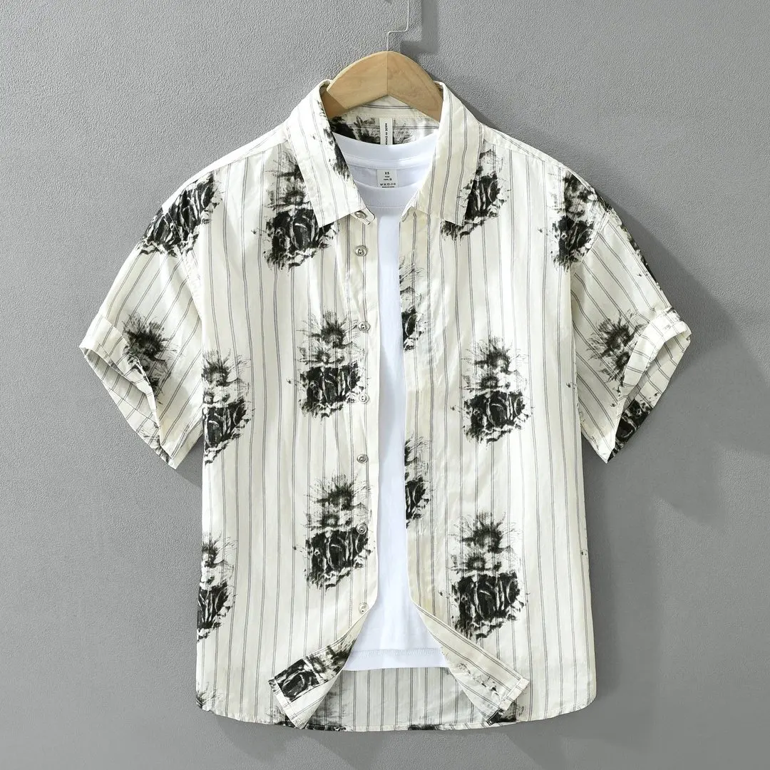 2026 New Print Short Sleeve Shirt for Men Casual Turn-down Collar Loose Shirts Male Fashion Men's Shirts
2026 New Print Short Sleeve Shirt for Men Casual Turn-down Collar Loose Shirts Male Fashion Men's Shirts