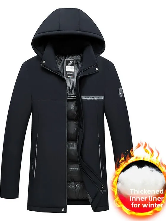 Thiened Hooded Cotton Jaet Men's Winter Clothes Warmth Anti-Cold Cotton Coat Dad Clothes Busin Casual Loose Fit
Thiened Hooded Cotton Jaet Men's Winter Clothes Warmth Anti-Cold Cotton Coat Dad Clothes Busin Casual Loose Fit