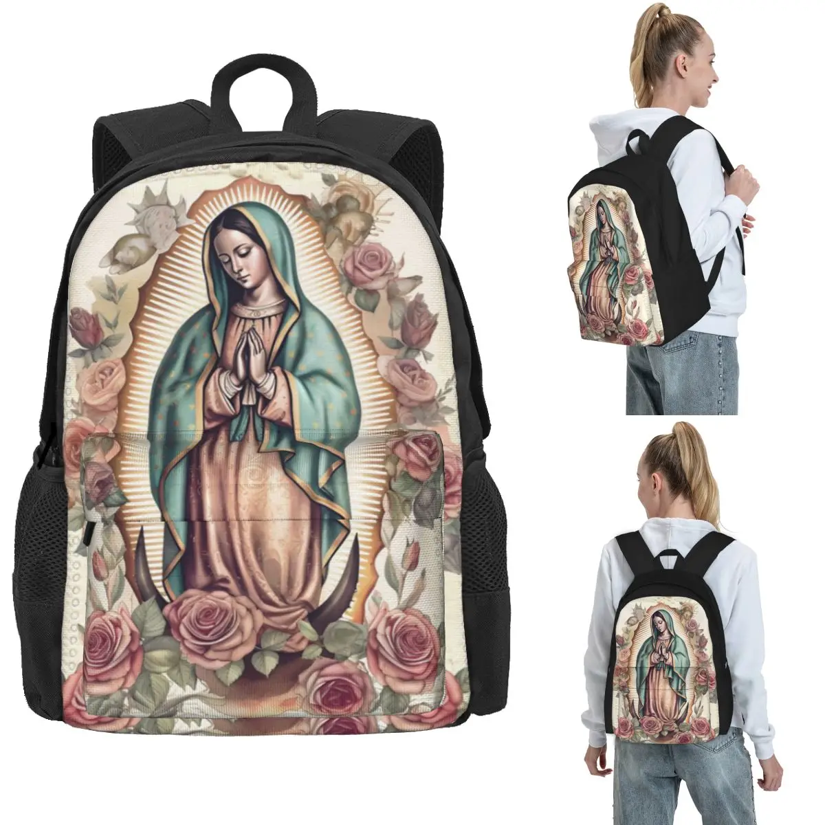 Virgin Mary Of Guadalupe Mexico Catholic Saint Backpack Hot Sale Daypack Large Capacity Boys Girls BookBag for Men Women
Virgin Mary Of Guadalupe Mexico Catholic Saint Backpack Hot Sale Daypack Large Capacity Boys Girls BookBag for Men Women