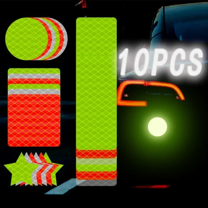 10Pcs Motorcycle Helmet Warning Reflective Stickers Night Safety Driving Decorative Strips Sticker Bicycle Moto Car Decals
10Pcs Motorcycle Helmet Warning Reflective Stickers Night Safety Driving Decorative Strips Sticker Bicycle Moto Car Decals