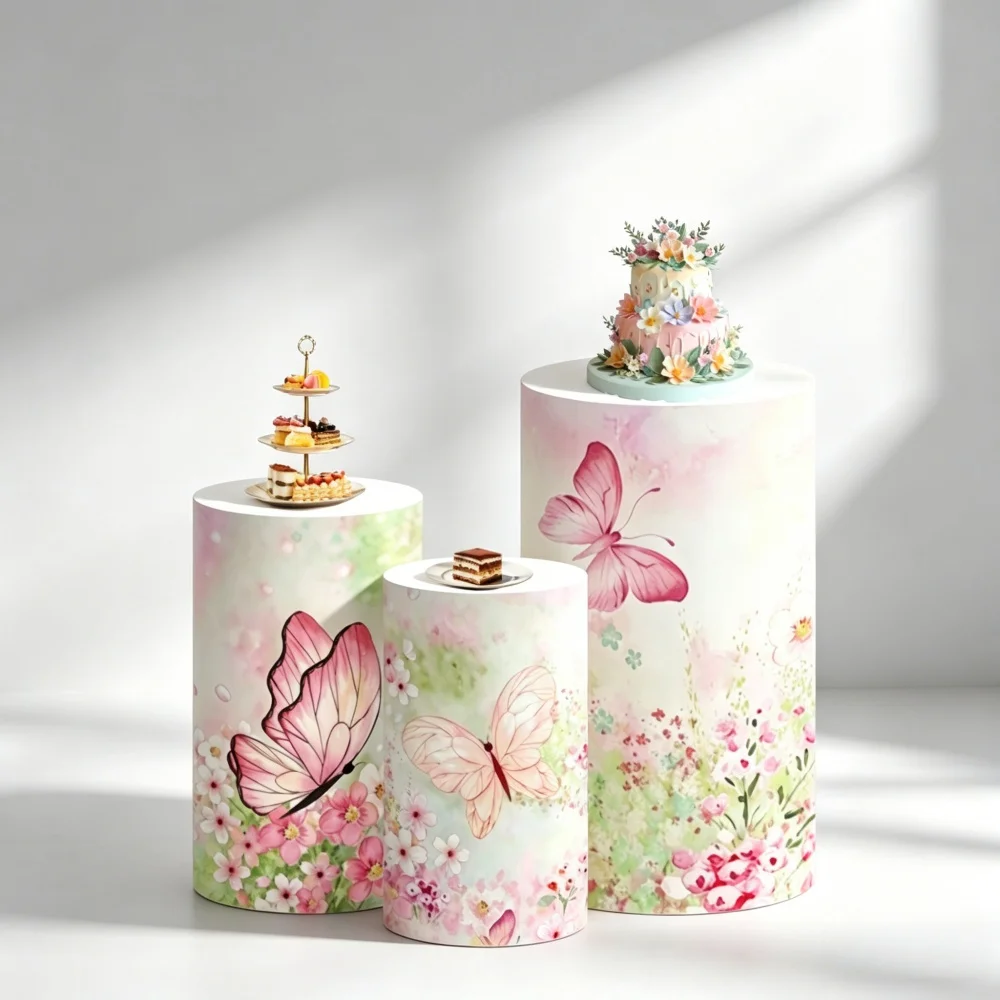 Pink Flower Butterfly Cylinder Backdrop Decoration Girl Kid Birthday Party Baby Shower Photography Background Pedestal Cover
Pink Flower Butterfly Cylinder Backdrop Decoration Girl Kid Birthday Party Baby Shower Photography Background Pedestal Cover