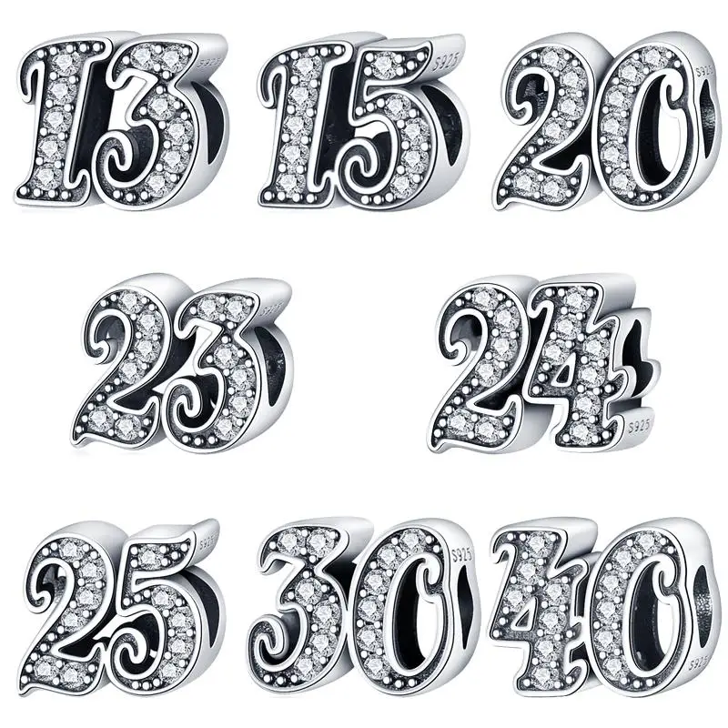 Pantaro 925 Sterling Silver Sparkling Original Clear Zircon Lucky Number Beads Fit Original Charms Bracelet Jewelry Anniversary
Pantaro 925 Sterling Silver Sparkling Original Clear Zircon Lucky Number Beads Fit Original Charms Bracelet Jewelry Anniversary