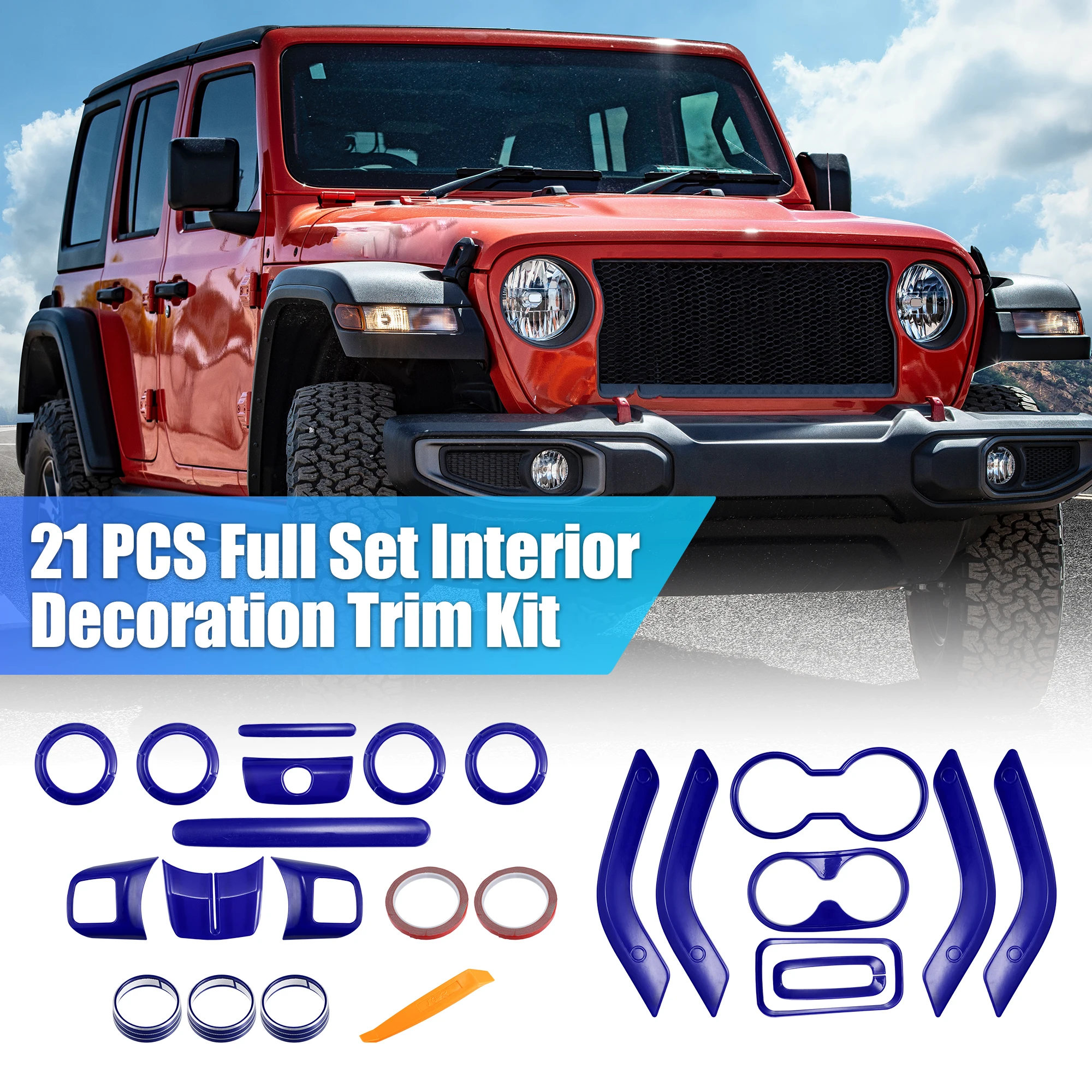 UXCELL, 21 шт., полный комплект отделки салона для Jeep Wrangler JK 2011-2018, синий
UXCELL, 21 шт., полный комплект отделки салона для Jeep Wrangler JK 2011-2018, синий
