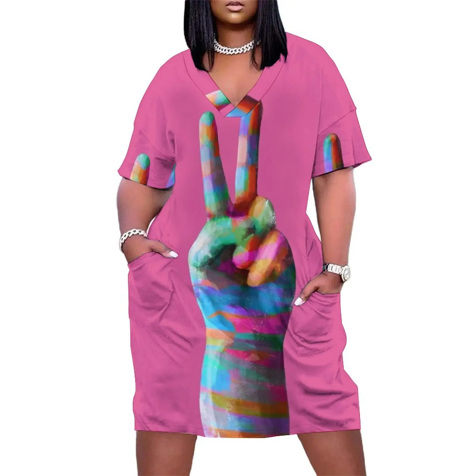 Peace Loose Pocket Dress party dresses women long sleeve dresses Casual dresses Female clothing
Peace Loose Pocket Dress party dresses women long sleeve dresses Casual dresses Female clothing