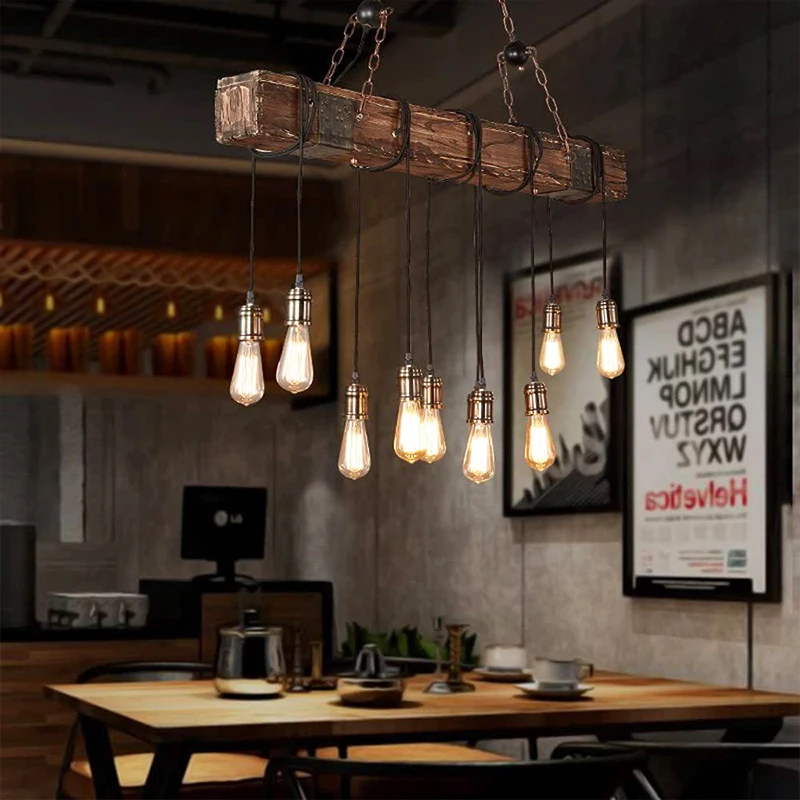 Vintage Industrial Pendant Lights Loft Wood Design Retro Wooden Hanging Lamp for Restaurant Cafe Dining Room
Vintage Industrial Pendant Lights Loft Wood Design Retro Wooden Hanging Lamp for Restaurant Cafe Dining Room