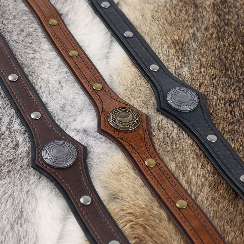 Unisex Vintage Medieval Viking Knight Headband Cosplay PU Leather Warrior Head Ring Stage Performance Cosplay Costume
Unisex Vintage Medieval Viking Knight Headband Cosplay PU Leather Warrior Head Ring Stage Performance Cosplay Costume