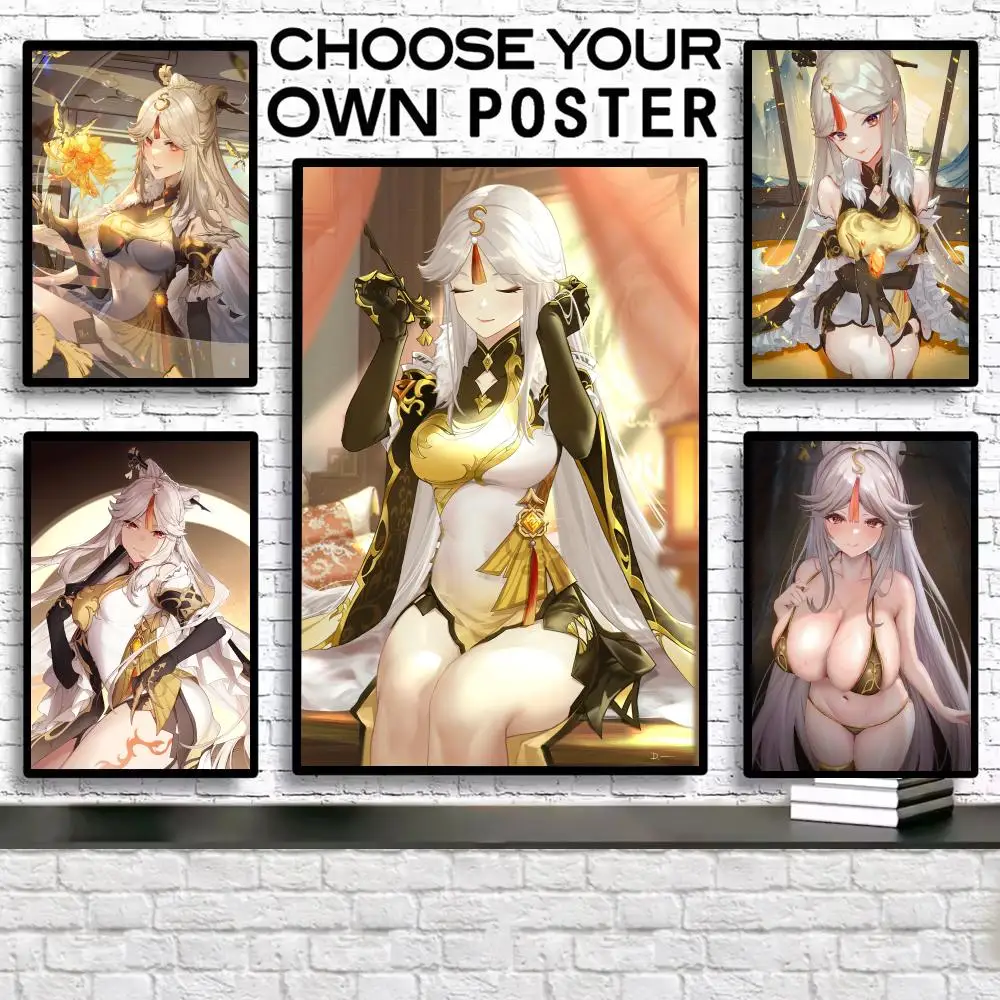 Painting Calligraphy Canvas Poster: Crease Free Waterproof Durable All Space Wall Decor Ningguang Game Sexy
Painting Calligraphy Canvas Poster: Crease Free Waterproof Durable All Space Wall Decor Ningguang Game Sexy