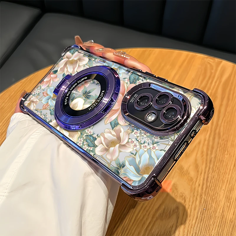 Shockproof Phone Case For OPPO Reno 10 Pro 8T 8Z 7Z 7 6 Lite 4 5 Pro Plating Silicone Clear Flower Print Bracket Stand Cover
Shockproof Phone Case For OPPO Reno 10 Pro 8T 8Z 7Z 7 6 Lite 4 5 Pro Plating Silicone Clear Flower Print Bracket Stand Cover