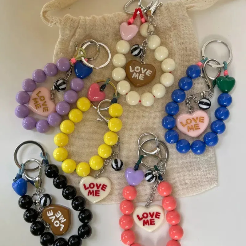 Ins Candy Colored Keychain Handmade Bead Heart-shaped Mobile Phone Chain Pendant Handbag Decoration Keychain Attachment
Ins Candy Colored Keychain Handmade Bead Heart-shaped Mobile Phone Chain Pendant Handbag Decoration Keychain Attachment
