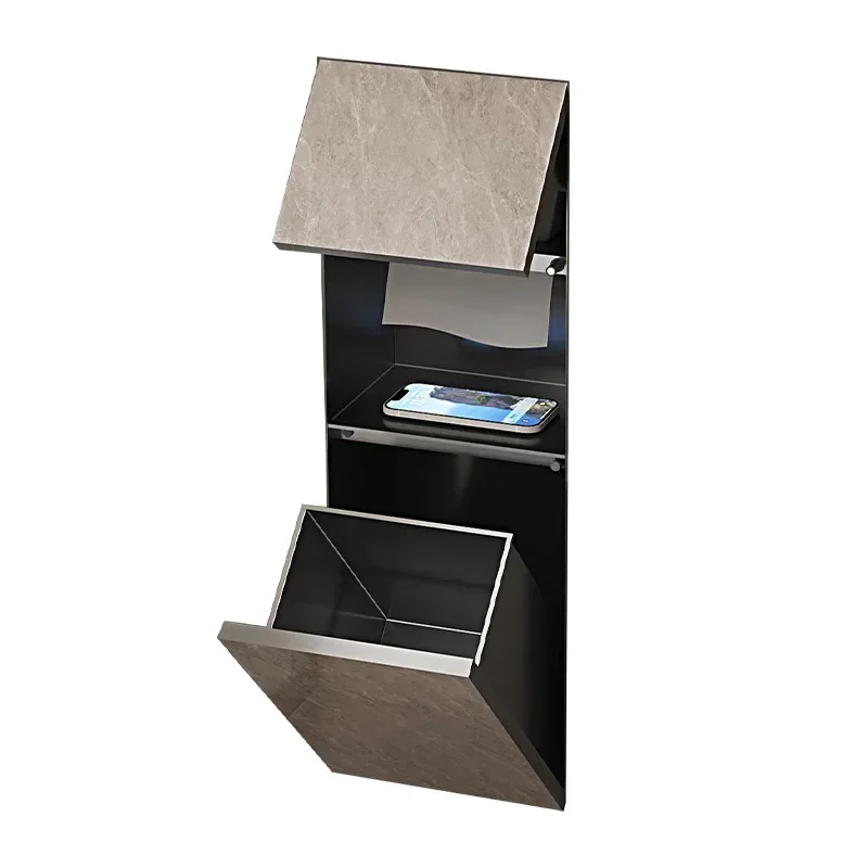 Embedded hidden stainless steel niche next to the toilet Finished bathroom trash can Tissue box Concealed rack
Embedded hidden stainless steel niche next to the toilet Finished bathroom trash can Tissue box Concealed rack