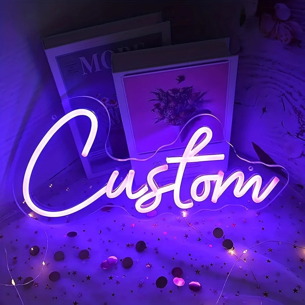 Custom Neon Sign Personalized LED Neon Light with Dimmer USB Light for Bedroom/Wedding/Party/Game Room/Girls' Room/Bar
Custom Neon Sign Personalized LED Neon Light with Dimmer USB Light for Bedroom/Wedding/Party/Game Room/Girls' Room/Bar